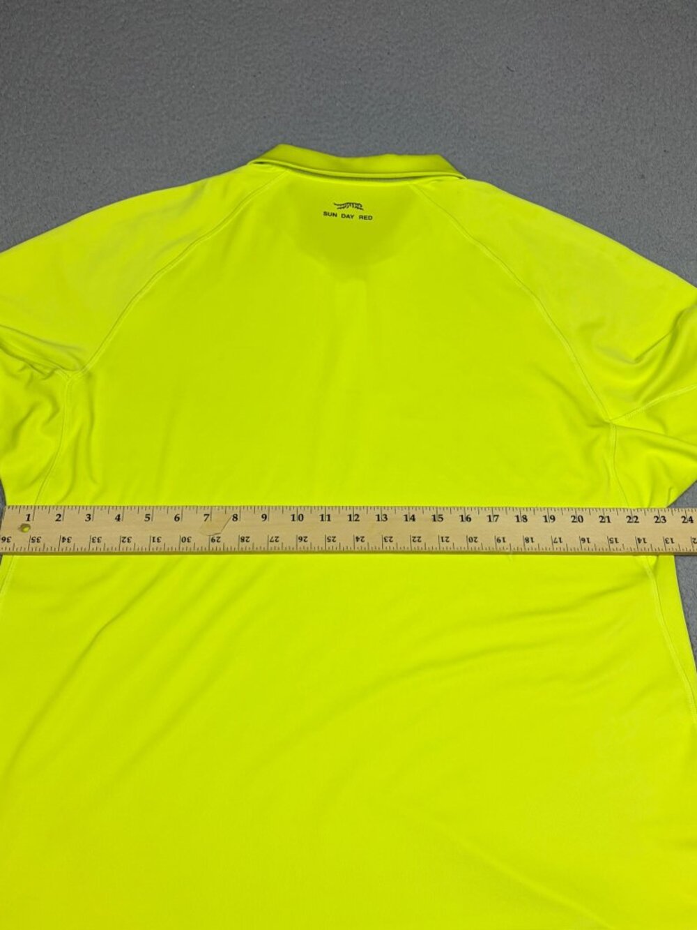 Sun Day Red Polo Mens Size 2XL Yellow Stretch Performance Golf Vibrant NO LOGOS - Picture 9 of 9
